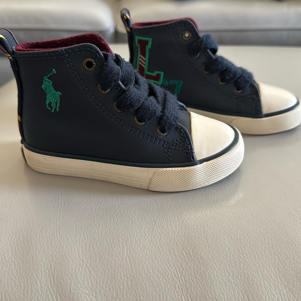 Polo Navy Hi-top Sneakers Size 6